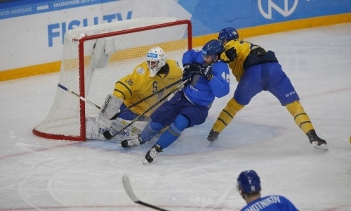 Фоторепортаж с хоккейного матча Универсиады-2019 Казахстан — Швеция 5:0