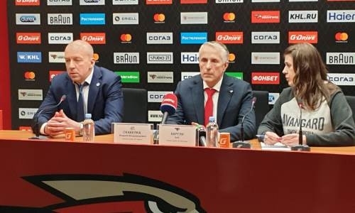 Видео послематчевой пресс-конференции четвертой игры плей-офф КХЛ «Авангард» — «Барыс» 3:1