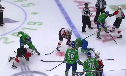 «Авангард» после «рубилова» с «Барысом» устроил побоище с дракой и 107 минутами штрафа