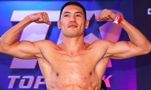 Алимханулы прошел взвешивание перед титульным боем в андеркарде у Ломаченко