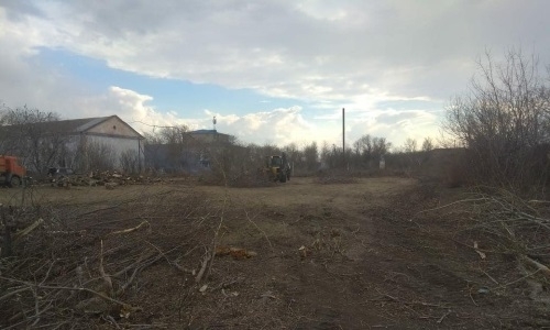 В селе Рузаевка начались работы по постройке стадиона