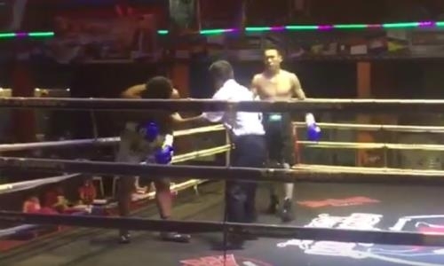 Видео зрелищного нокаута от чемпиона Казахстана в дебютном поединке на профи-ринге