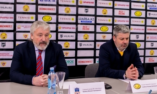 Видео послематчевой пресс-конференции игры плей-офф ВХЛ «Сарыарка» — «СКА-Нева» 4:2