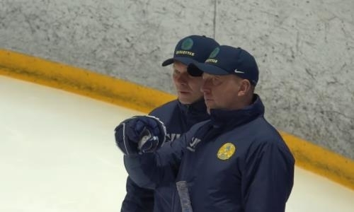 Видеосюжет об открытой тренировке сборной Казахстана 