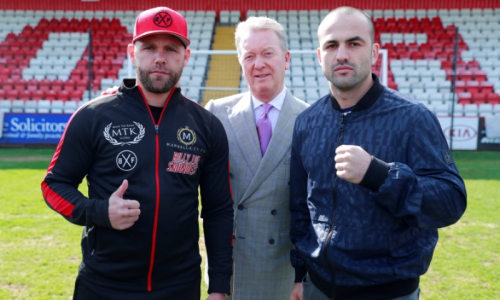 Дважды кинутый Головкиным боксер дал пощечину сопернику перед боем за титул 