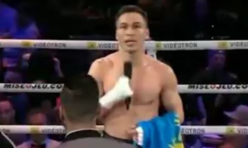 Видео лучших моментов боя с нокаутом мексиканца казахстанцем Батыром Джукембаевым
