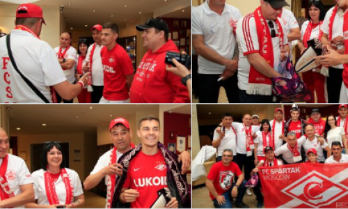 Болельщики из Казахстана привезли полузащитнику «Спартака» подарки на игру