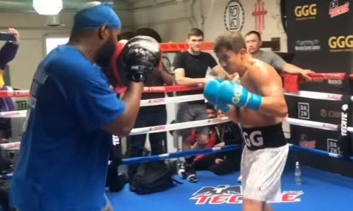 Видео полной открытой тренировки, или как Головкин работал с новым наставником