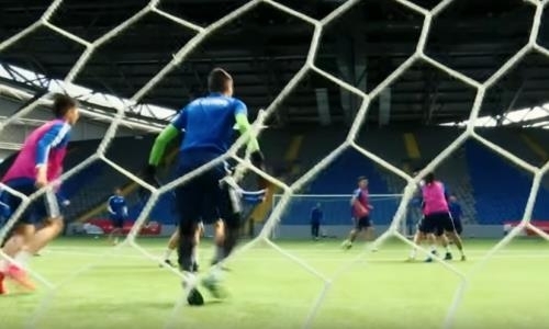 Видео предыгровой тренировки «Астаны М»