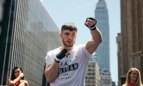 Али Ахмедов показал лучшие моменты открытой тренировки с наставником Головкина в Нью-Йорке