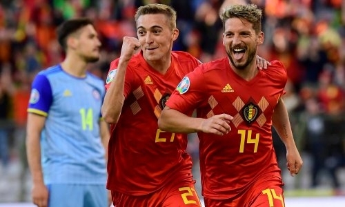 Завершился первый тайм матча отбора ЕВРО-2020 Бельгия — Казахстан