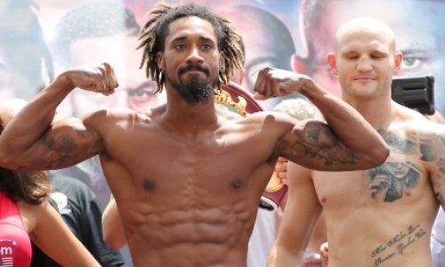 Андраде прошел взвешивание перед боем за нужный Головкину титул чемпиона мира