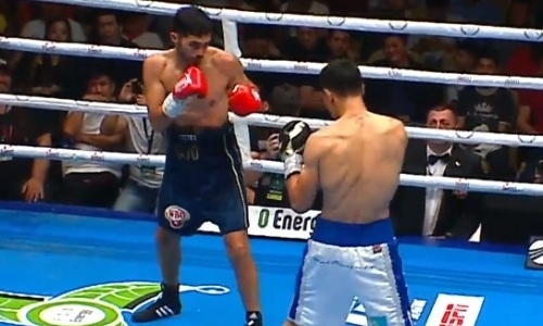 Видео боя с нокаутом казахстанца Жанкоша Турарова за титул WBO