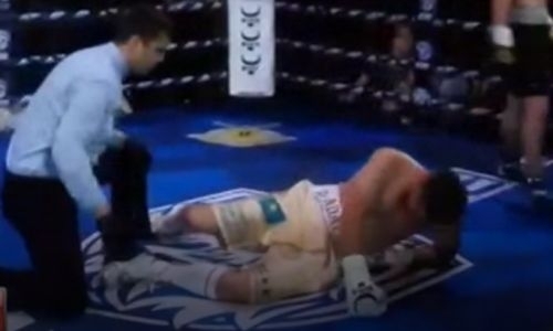 Видео нокаута, или Как небитый казахстанец после удара в челюсть проиграл титул