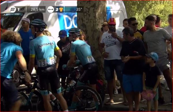 Капитан «Астаны» не смог завершить гонку на «Тур де Франс» из-за падения