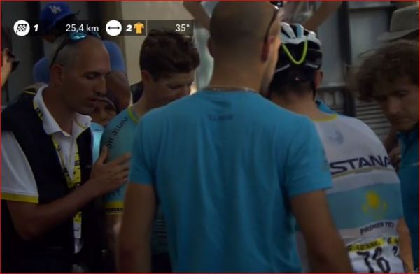 Капитан «Астаны» не смог завершить гонку на «Тур де Франс» из-за падения