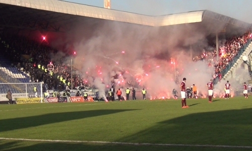 Матч возможных соперников «Астаны» в плей-офф ЛЕ был прерван из-за фанатов