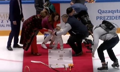 На Кубке Президента прошел красивый казахский обычай с участием президента «Барыса»