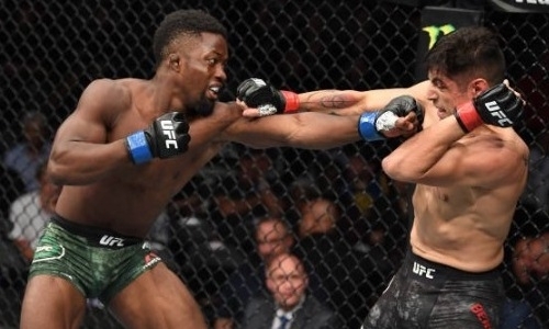 Американский боец UFC в первом раунде четко поймал на контратаке и добил файтера с 21 победой. Видео