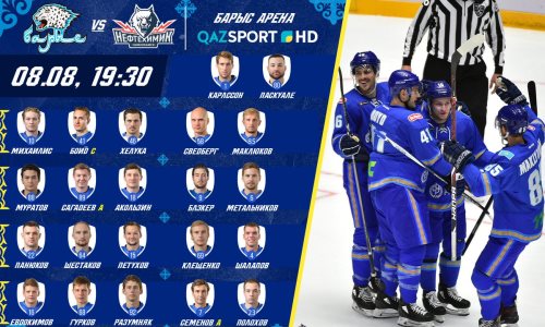 «Барыс» назвал состав на матч Кубка Президента РК с «Нефтехимиком»