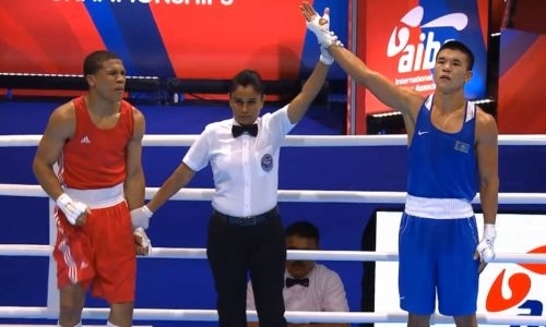 Видео победного боя вице-чемпиона Азии из Казахстана в четвертьфинале ЧМ-2019 по боксу