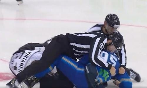 Видео драки, или Как хоккеист «Барыса» избил российского соперника в матче КХЛ