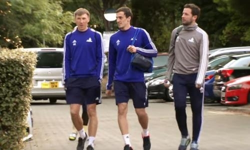 Видео первой тренировки «Астаны» в Манчестере