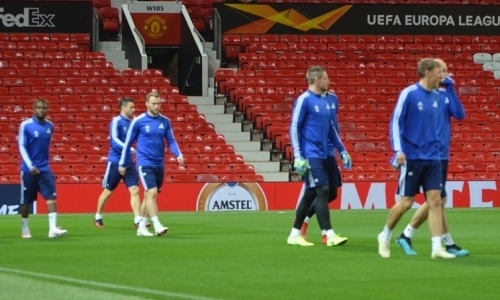 Фоторепортаж с тренировки «Астаны» перед матчем с «Манчестер Юнайтед» в Лиге Европы