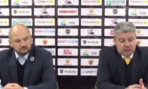 Видео послематчевой пресс-конференции игры ВХЛ «Сарыарка» — «Тамбов» 2:1