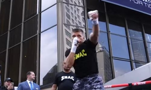 Полное видео открытой тренировки Деревянченко перед боем с Головкиным за два титула чемпиона мира