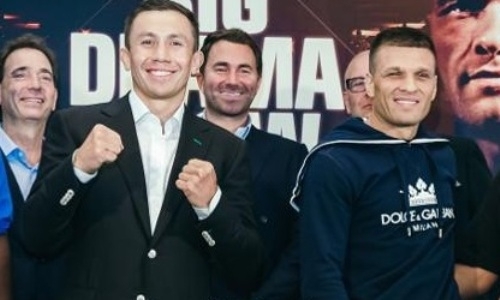 Прямая трансляция церемонии взвешивания Головкина и Деревянченко перед боем за два титула чемпиона мира