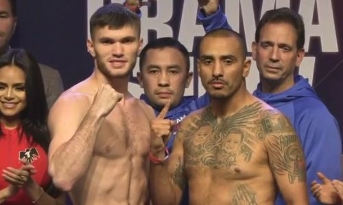 Казахстанец Али Ахмедов провел дуэль взглядов с американцем перед боем за титул WBC в андеркарде Головкин — Деревянченко