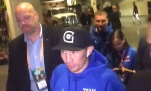 Головкин прибыл в Madison Square Garden на бой с Деревянченко за два титула чемпиона мира. Видео