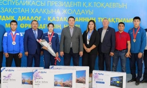 Победителей международных спортивных соревнований чествовали в Туркестанской области