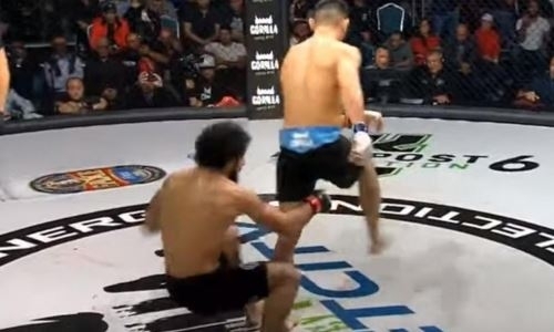Боец из Казахстана за 12 секунд до конца вертушкой нокаутировал олимпийского призера. Видео