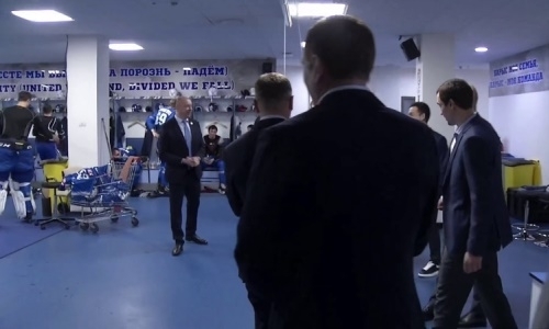 Видео из раздевалки «Барыса» после победы в овертайме над «Витязем»