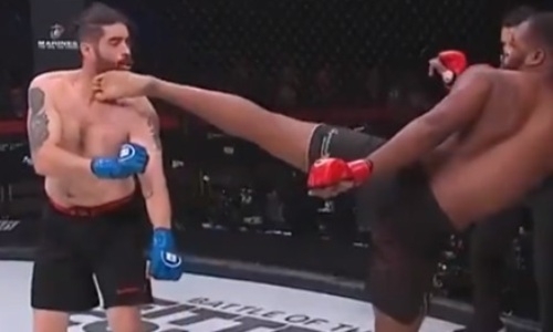 Боец Bellator за 16 секунд с ноги вынес челюсть сопернику. Видео страшного нокаута