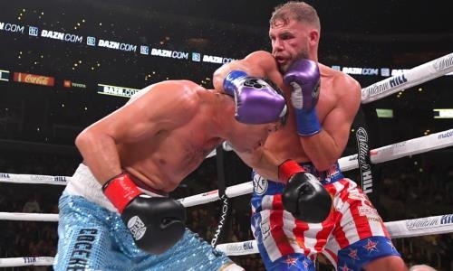 Видео дебютного боя Сондерса в США за титул WBO с тремя нокдаунами и нокаутом