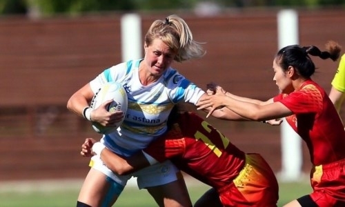 Женская сборная Казахстана по регби-7 одержала две победы на квалификационном турнире