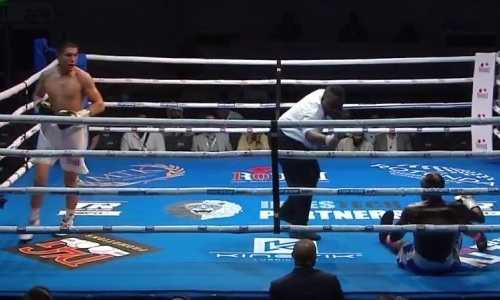Видео нокдауна, или Как непобежденный казахстанец пушкой с левой отправил в нокдаун соперника с 16 нокаутами