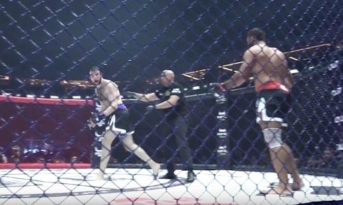 Узбекского бойца сенсационно нокаутировали за 11 секунд на глазах Нурмагомедова. Видео