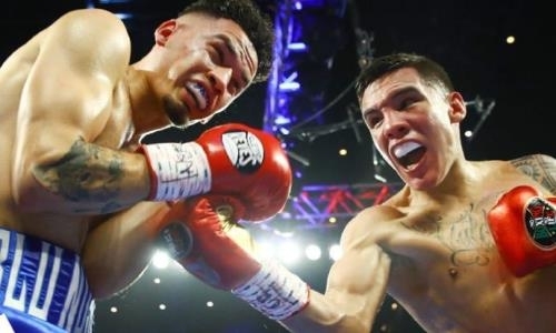 Боксер тренера Алимханулы уронил небитого мексиканца и поплатился нокаутом. Видео