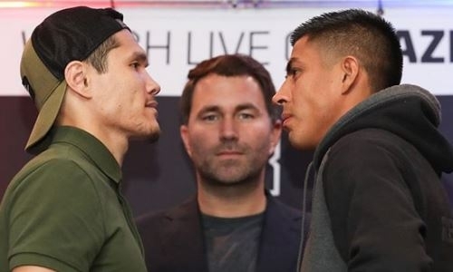 Елеусинов провел дуэль взглядов с соперником перед боем в США