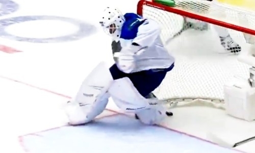 Мда. Видео нелепой ошибки голкипера сборной Казахстана в матче с Швейцарией на МЧМ-2020