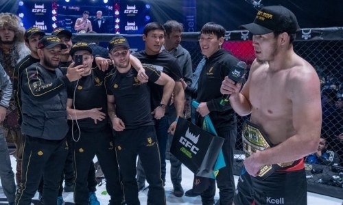 «Когда прозвучал гонг, я еще лежа сразу поднял руку». Новый чемпион GFC из Казахстана о победе в Алматы, беседе во время боя и общении с Хабибом
