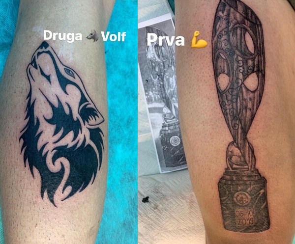 Легионер КПЛ набил татуировки в честь клуба и завоевания Кубка Казахстана. Фото