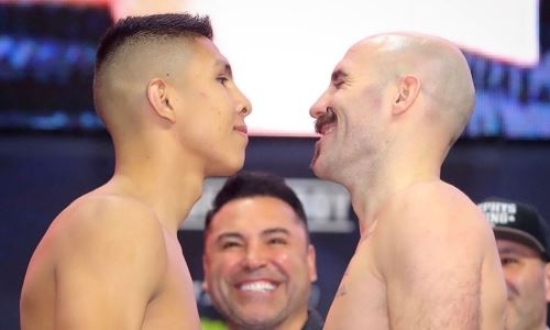 Экс-чемпион мира прошел взвешивание перед боем c ирландским «Боратом» в весе Головкина 