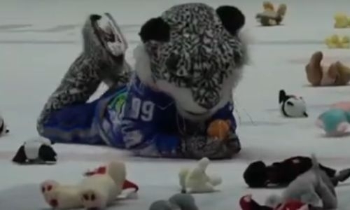 Видео предновогоднего мишкопада «Барыса»