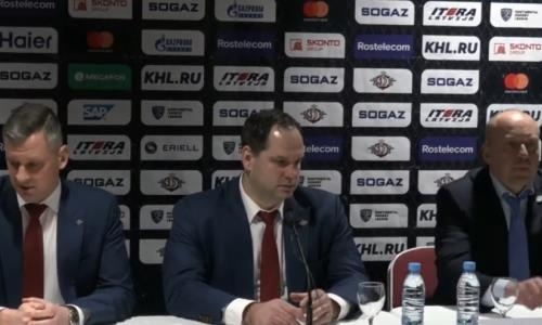 Видео послематчевой пресс-конференции игры КХЛ «Динамо» Рига — «Барыс» 1:0
