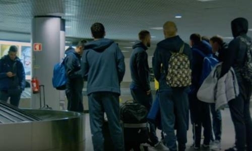 «Астана» прилетела в Португалию на УТС. Видео